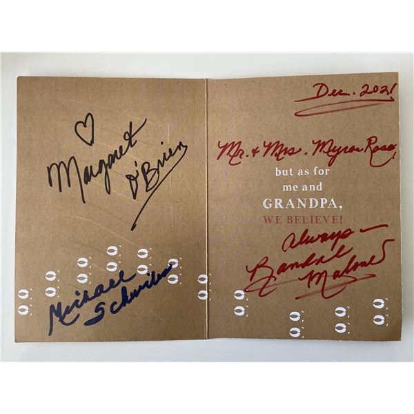 Margaret O'Brien signed holiday card