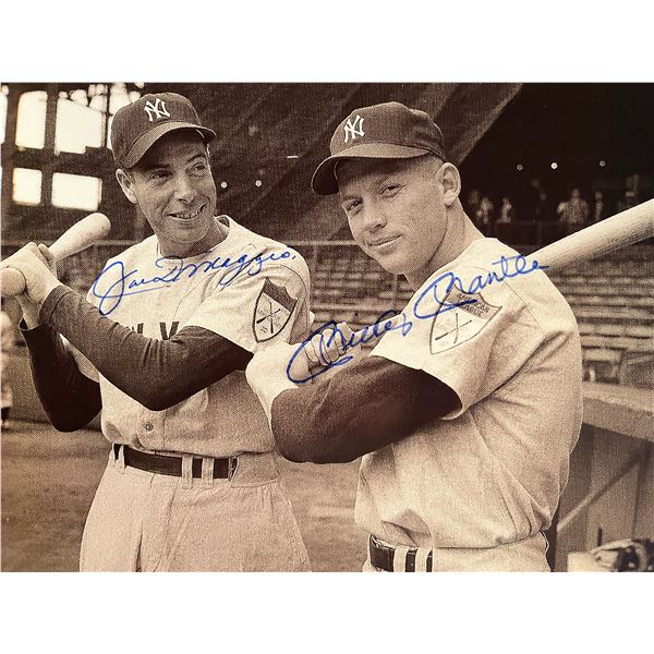 Joe DiMaggio / Mickey Mantle signed photo