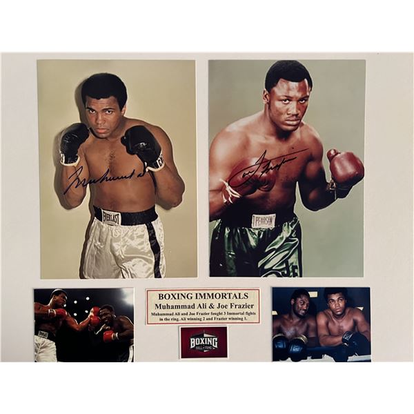 Muhammad Ali / Joe Frazier signed photo