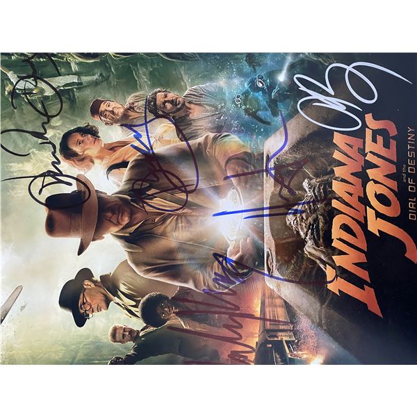 Indiana Jones cast signed movie photo