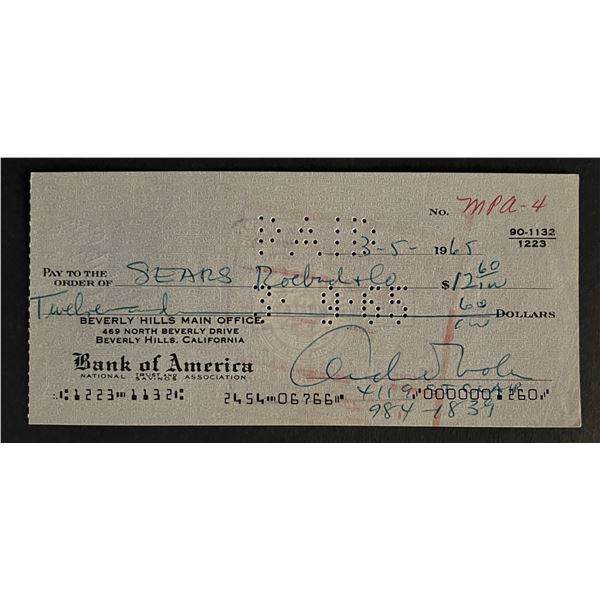 Arch Oboler signed check
