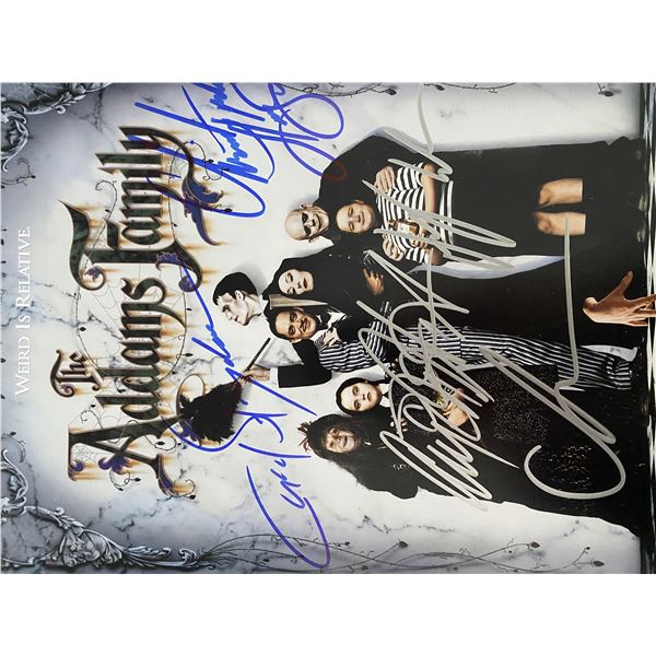 The Addams Family cast signed movie photo