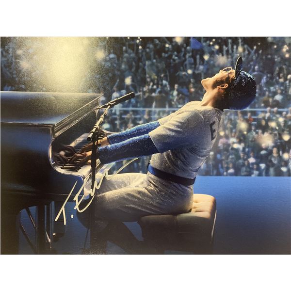 Rocketman Taron Egerton signed movie photo