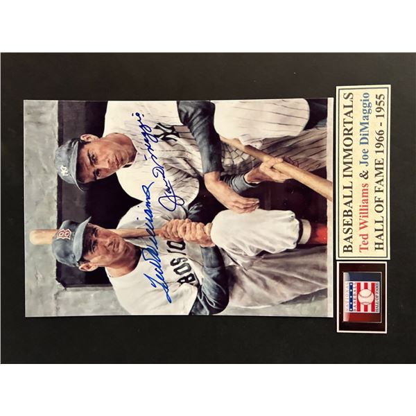 Joe DiMaggio and Ted Williams signed photo