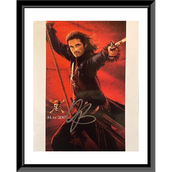 Pirates of the Caribbean signed movie photo autographed by Orlando Bloom. 8X10 Inches