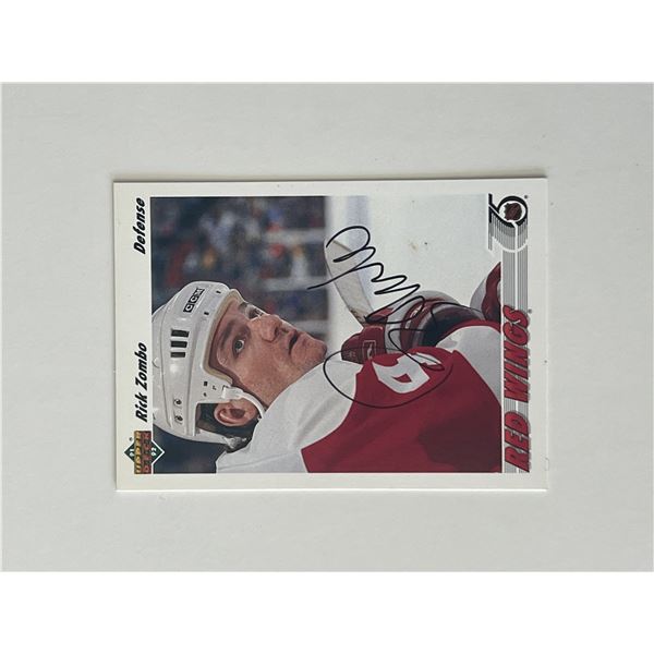 Detroit Red Wings Rick Zombo Upper Deck 91-92 #395 signed trading card