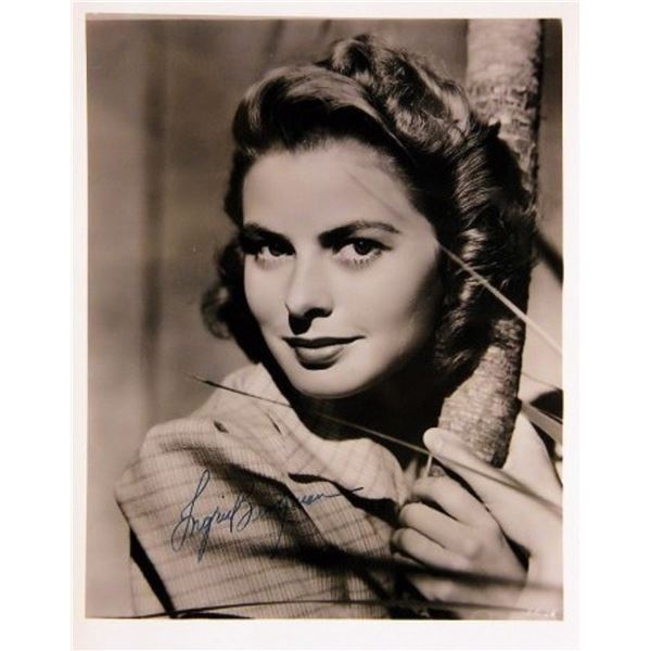 Ingrid Bergman signed portrait photo