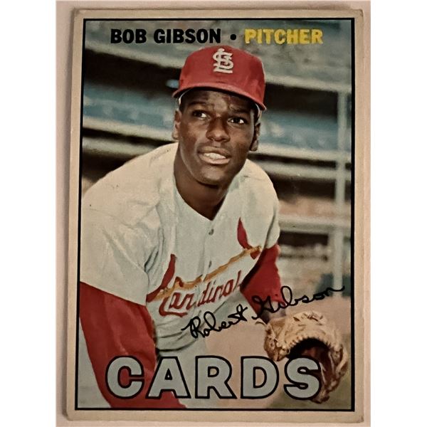 St. Louis Cardinals Bob Gibson baseball trading card