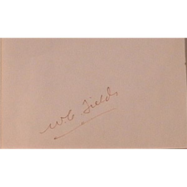 W.C. Fields signature slip
