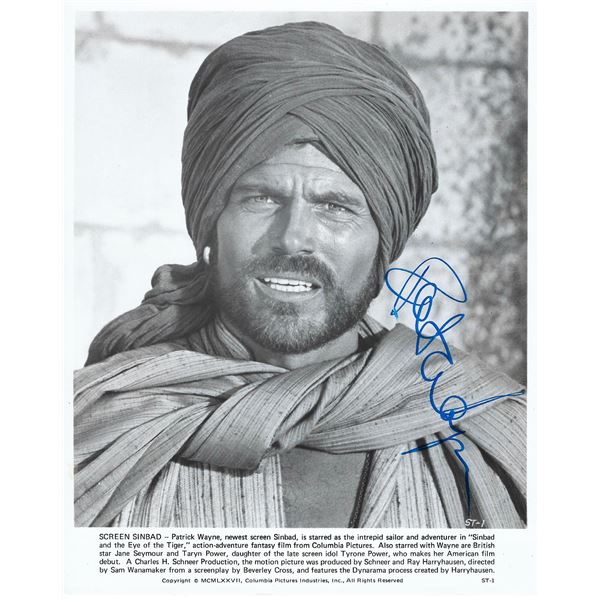 Sinbad and the Eye of the Tiger Patrick Wayne signed movie photo