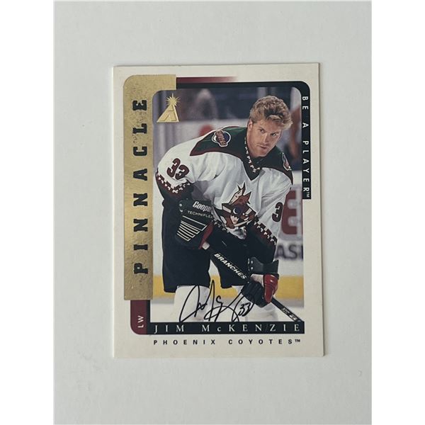 Phoenix Coyotes Jim McKenzie 1997 Pinnacle #69 signed trading card