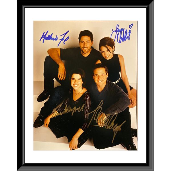 Party of Five cast signed photo autographed by Neve Campbell, Matthew Fox, Scott Wolf and Lacey Chab