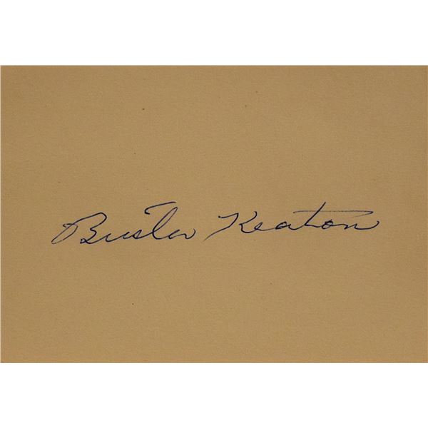 Buster Keaton signature slip