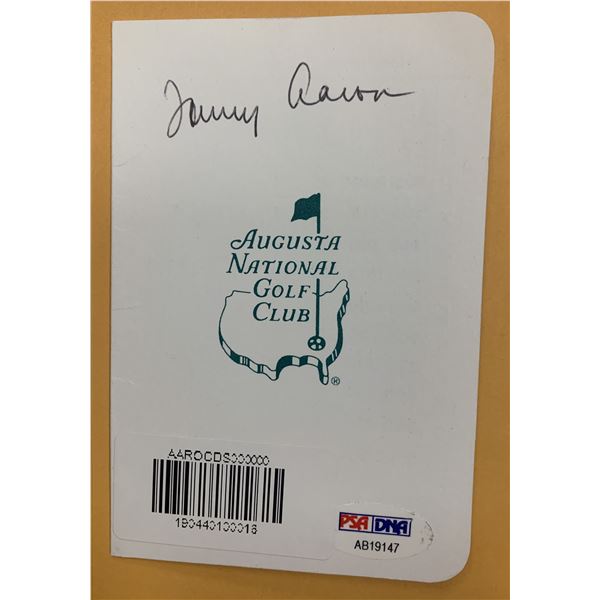 Masters Champion Tommy Aaron signed scorecard. PSA