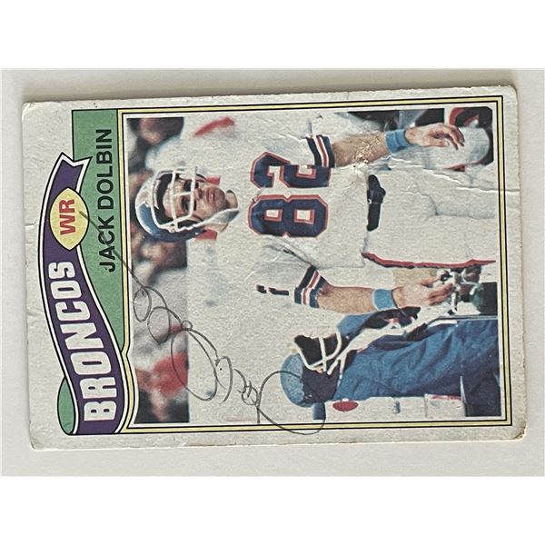 Denver Broncos Jack Dolbin 1997 Topps #113 signed trading card