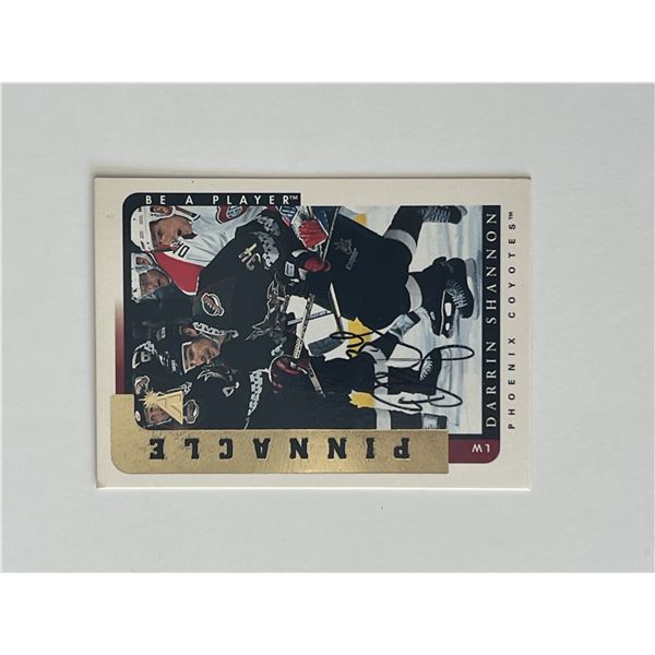 Phoenix Coyotes Darrin Shannon 1997 Pinnacle #183 signed trading card