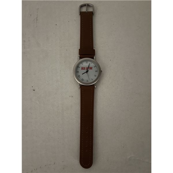 Nick of Time original Metal and Leather Wristwatch