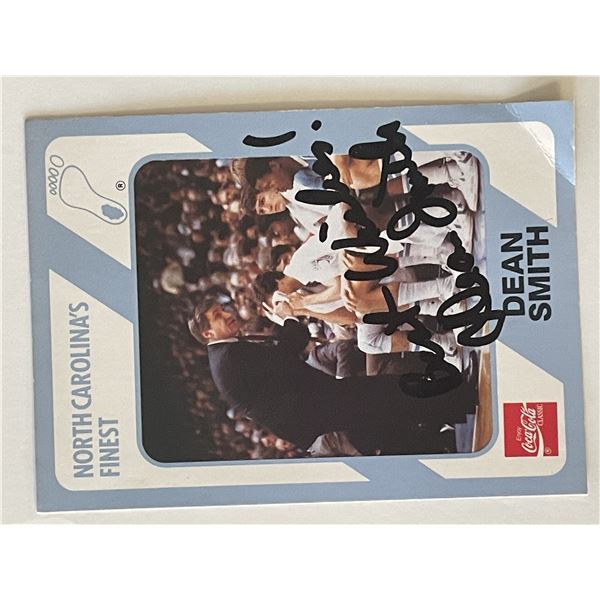 North Carolina Coach Dean Smith 1989 Collegiate #4 signed trading card