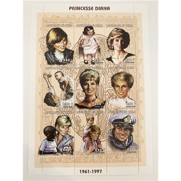 Diana Princess of Wales commemorative stamp set