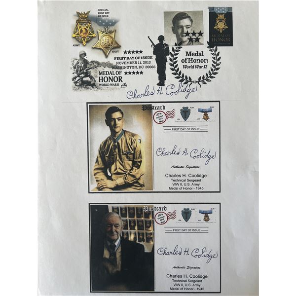 Medal of Honor Charles H. Coolidge signed photo