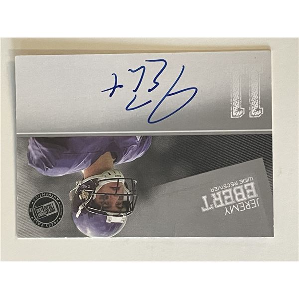 Northwestern Wildcats Jeremy Ebert signed 2012 Press Pass Authentics trading card