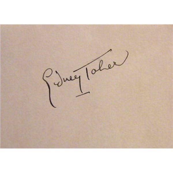 Charlie Chan Sidney Toler signature slip