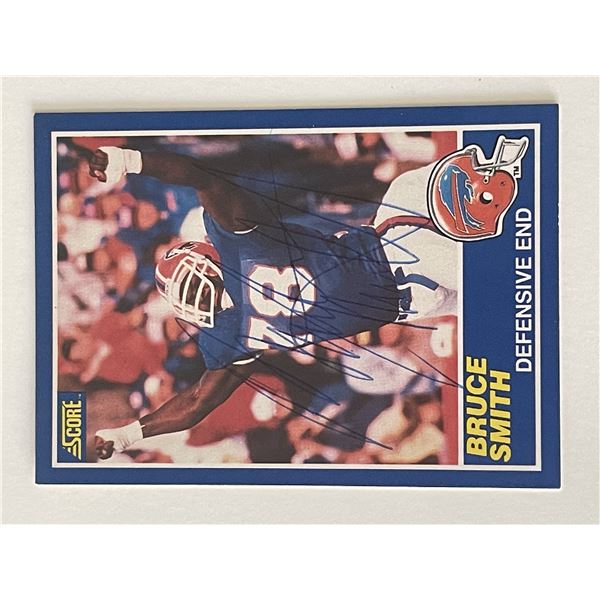 Buffalo Bills Bruce Smith 1989 Score #19 signed card
