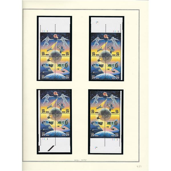 Space stamps collector's sheet