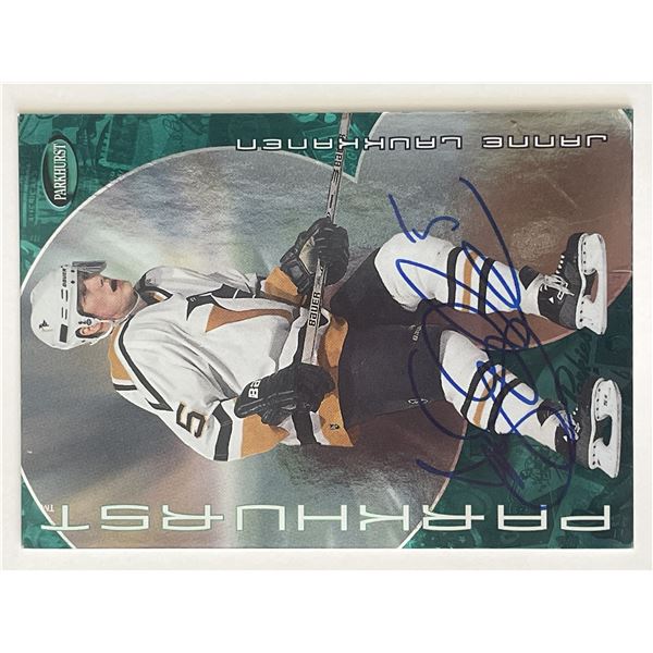 Pittsburgh Penguins Janne Laukkanen 2001 Parkhurst #163 signed trading card