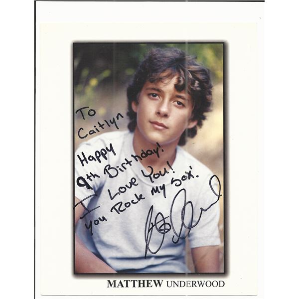Matthew Underwood signed photo