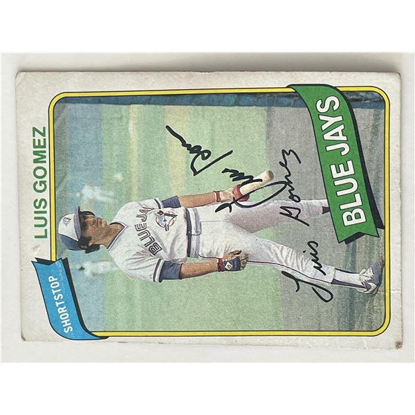 Toronto Blue Jays Luis Gomez signed 1980 Topps #169 trading card