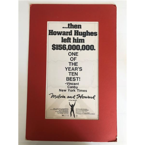 Melvin and Howard Movie Poster