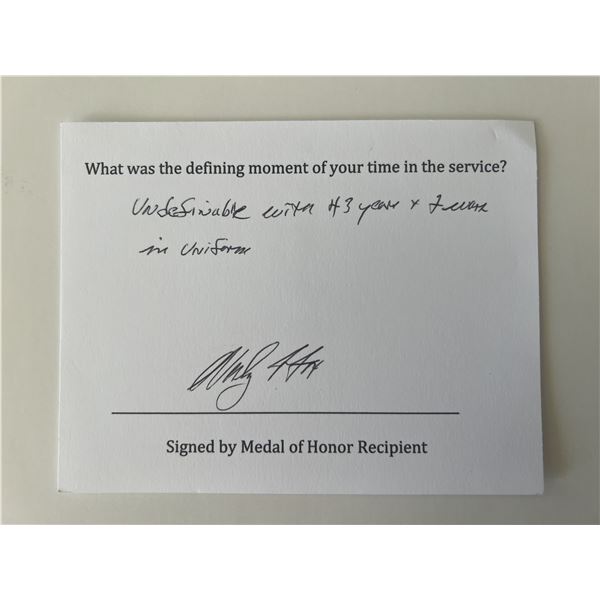 Medal of Honor Wesley L. Fox original signature