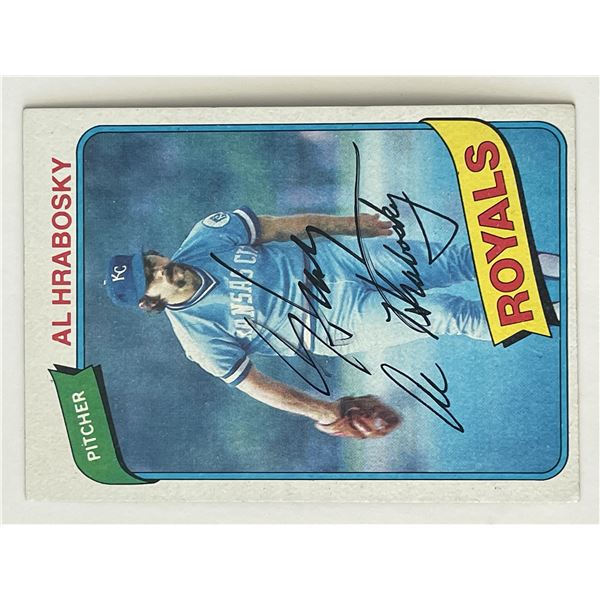 Kansas City Royals Al Hrabosky signed 1980 Topps #585 trading card