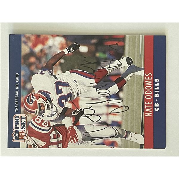 Buffalo Bills Nate Odomes 1990 NFL #37 signed card