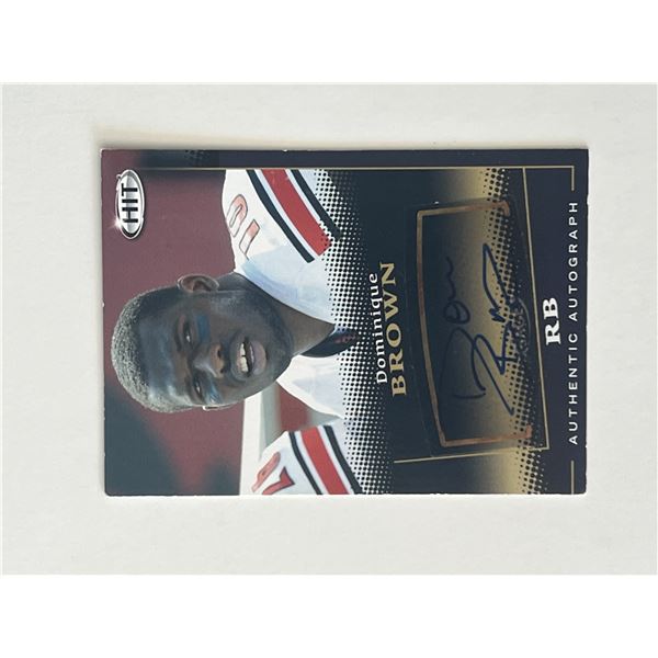 Dominique Brown signed autographed card