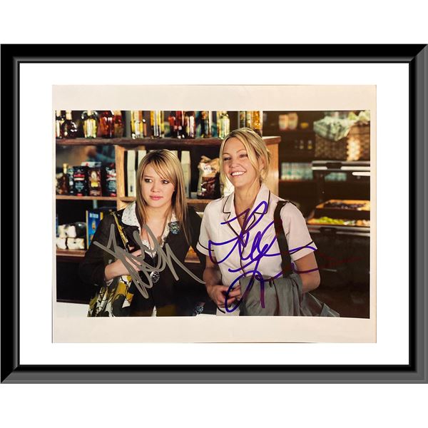 The Perfect Man signed movie photo autographed by Hilary Duff and Heather Locklear. 8X10 Inches