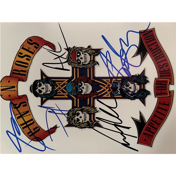 Guns N Roses band signed photo