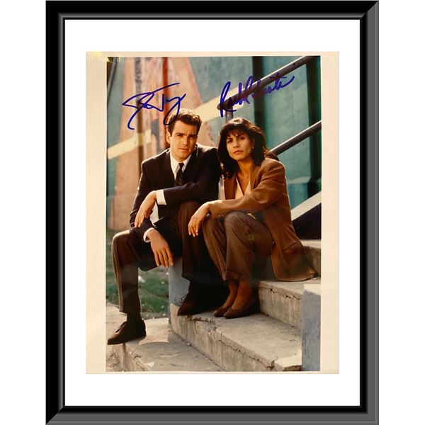 Crime & Punishment (1993) Signed Photo Autographed by Jon Tenney and Rachel Ticotin. 8x10 inches