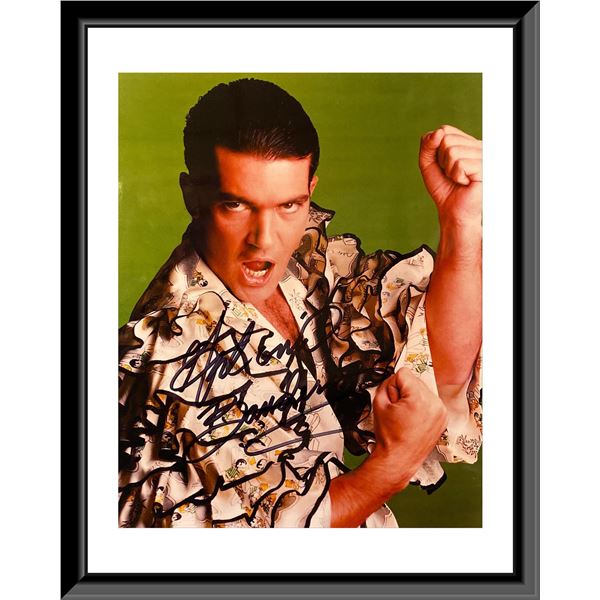 The Mambo Kings signed movie photo autographed by Antonio Banderas. 8X10 Inches