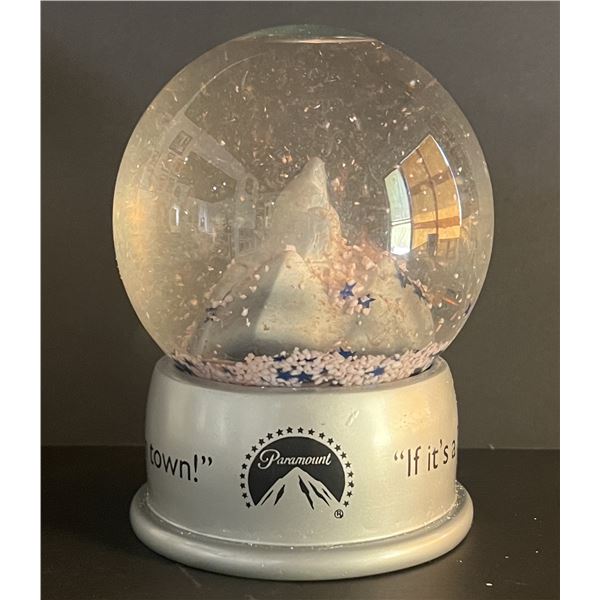 Paramount Pictures snow commemorative snow globe
