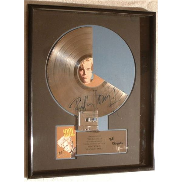 Billy Idol Gold Record, Cassette & CD Award