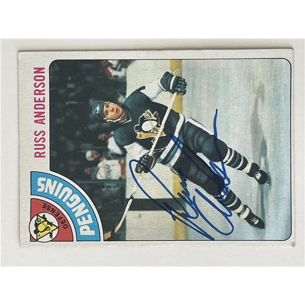 Philadelphia Flyers Russ Anderson 1978 Topps #156 signed trading card