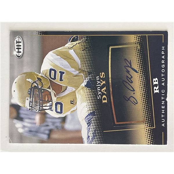 Synjyn Days signed 2015 Sage Hit #A30  trading card