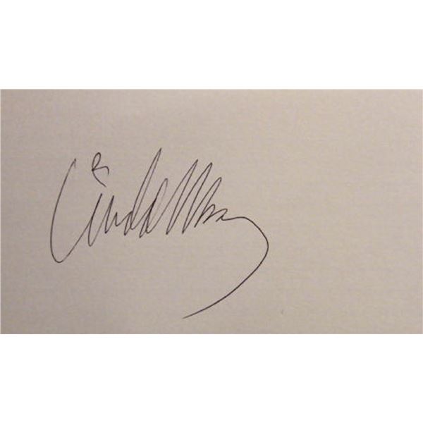 Linda McCartney signature slip