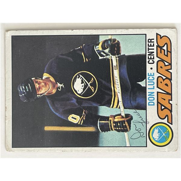 Buffalo Sabres Don Luce 1977 Topps #231 signed trading card