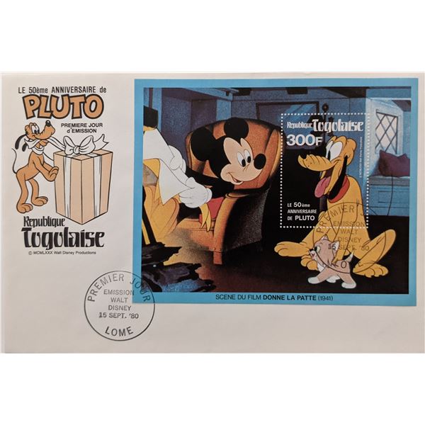 Pluto's 50th Anniversary Souvenir First Day Cover