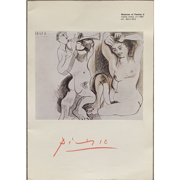 Pablo Picasso signed print flat