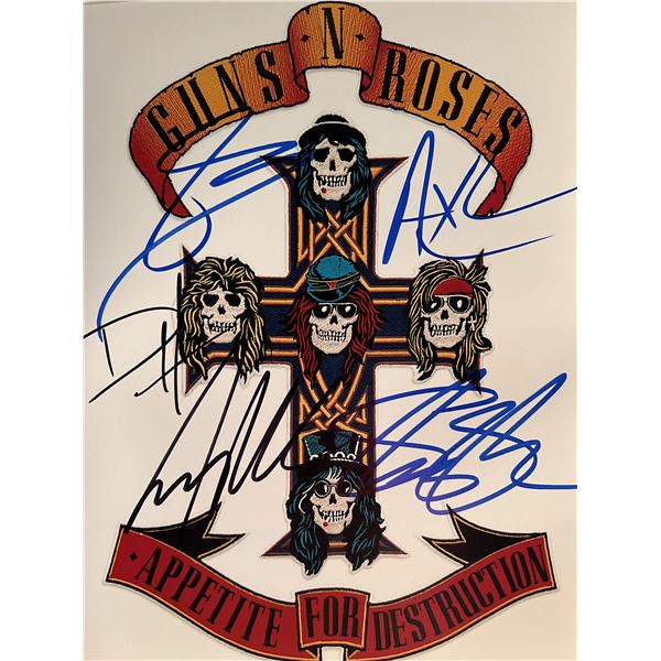 Guns N' Roses band signed photo