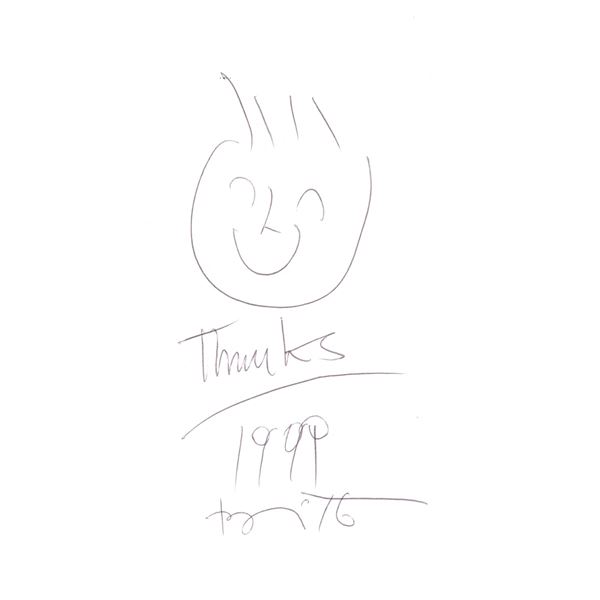 Romeo Britto hand drawn and signed sketch